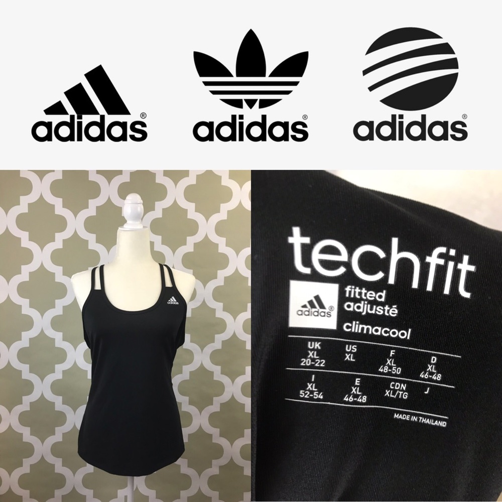 NWOT Adidas Black Techfit Workout Tank Size XL